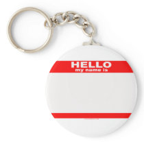 Hello my name is BLANK copy Key Chains