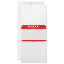 Hello my name is BLANK copy Personalized Rack Card