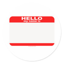 Hello my name is BLANK copy Sticker
