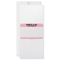 Hello my name is BLANK PINK copy Customized Rack Card