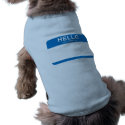 Hello My Name Is - Blue pet clothing