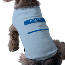 Hello My Name Is - Blue pet clothing