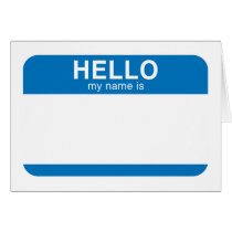Hello My Name Is - Blue cards