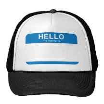 Hello My Name Is - Blue Mesh Hat