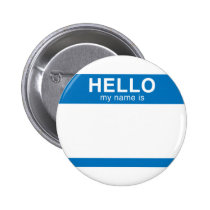 Hello My Name Is - Blue buttons