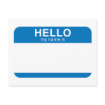 Hello My Name Is - Blue postcard