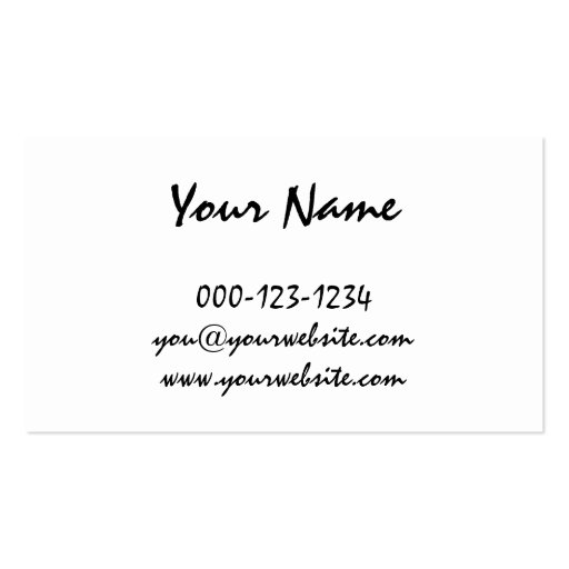 Hello my name is business card (back side)