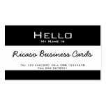 Hello My Name Is Business Card Template