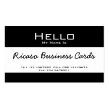 Hello My Name Is Business Card Template