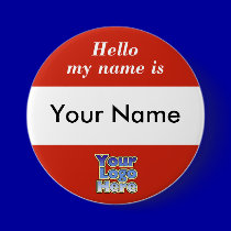 Hello My Name Is Button Tag buttons