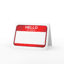 Hello My Name Is... Card