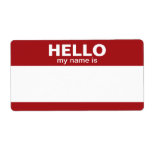 Hello my name is -- classic labels