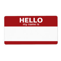 Hello my name is -- classic labels labels