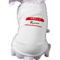 Hello My Name Is Dog Shirt pet clothing