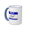Hello My Name Is Elliot (Blue) mugs by Name_Gear Hello My Name Is Elliot (Blue) mugs