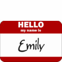 Hello My Name Is Emily (Red) t-shirts by Name_Gear Hello My Name Is Emily (Red) t-shirts