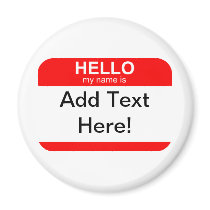Hello My Name is Flexible Refrigerator Magnets