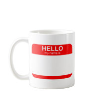 Hello My Name is Flexible Mug