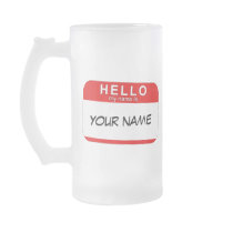 Hello My Name is Frosted Mug