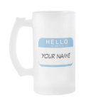 Hello My Name is Frosted Mug