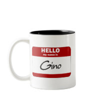 Hello My Name Is Gino (Red) Mug