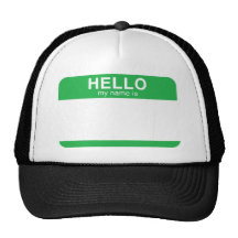 Hello My Name Is - Green Trucker Hat