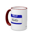 Hello My Name Is Hunter (Blue) mugs by Name_Gear Hello My Name Is Hunter (Blue) mugs