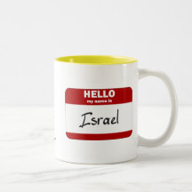 Hello My Name Is Israel (Red) Mugs