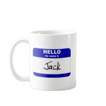 Hello My Name Is Jack (Blue) Coffee Mug