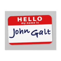 Hello My Name is John Galt Postcards