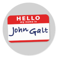 Hello My Name is John Galt sticker