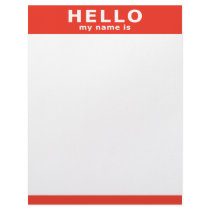 hello my name is... letterhead