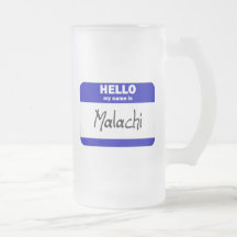 Hello My Name Is Malachi (Blue) Coffee Mugs