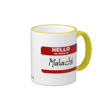 Hello My Name Is Malachi (Red) Coffee Mug