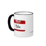 Hello My Name Is Malia (Red) mugs