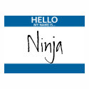 Hello My Name is Ninja - Customized t-shirts by corndogger Hello My Name is Ninja - Customized t-shirts