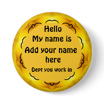 Hello,My name is.._ Pinback Button