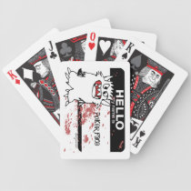 Hello My Name is Poker Face Monster Playing Cards playing cards