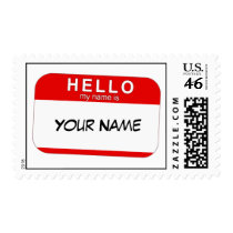 Hello My Name is Postage Stamp