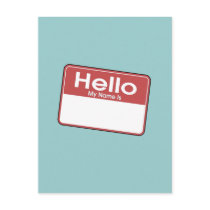 Hello my name is postcards