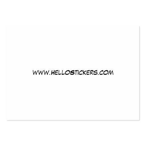Hello My Name is Profile Card Business Card Template (back side)