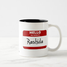 Hello My Name Is Rashida (Red) Mug