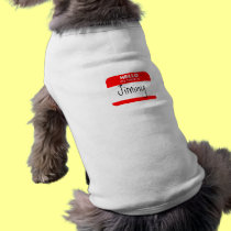 Hello, My Name is ... (red) pet clothing