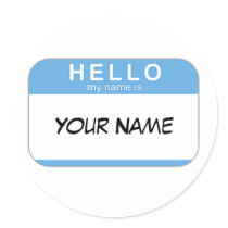 Hello My Name is Sticker