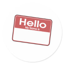 Hello my name is stickers
