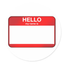 Hello My Name Is... stickers