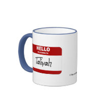 Hello My Name Is Taliyah (Red) mugs