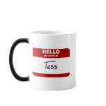 Hello My Name Is Tess (Red) mugs