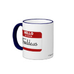 Hello My Name Is Thaddeus (Red) Coffee Mugs