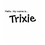 Hello. My name is... Trixie t-shirts